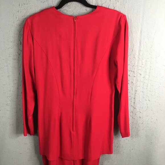 Vintage Kristy Petites Dress Womens 4P Red Gold Military Nutcracker Soldier - Picture 3 of 16